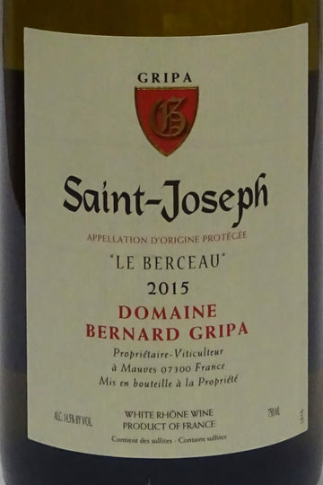 Gripa 2015 Saint-Joseph Le Berceau Blanc